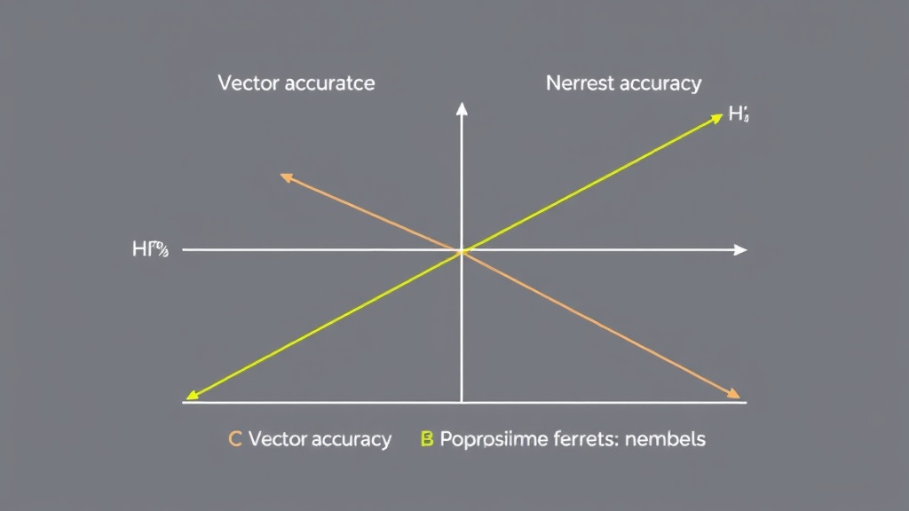 Diagram illustrating the trade-off between search accuracy and speed in approximate nearest neighbor algorithms.