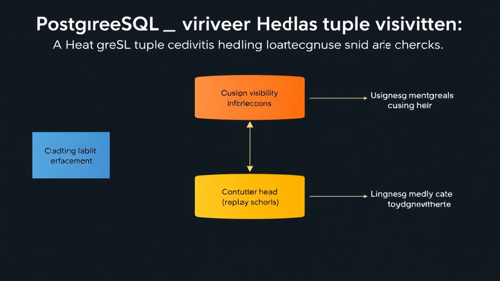 Diagram illustrating PostgreSQL's heap tuple visibility mechanism for uniqueness checks.
