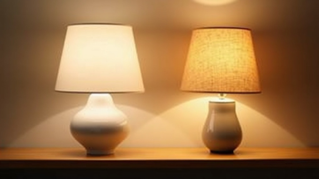 Comparison of synthetic versus linen lampshade light quality