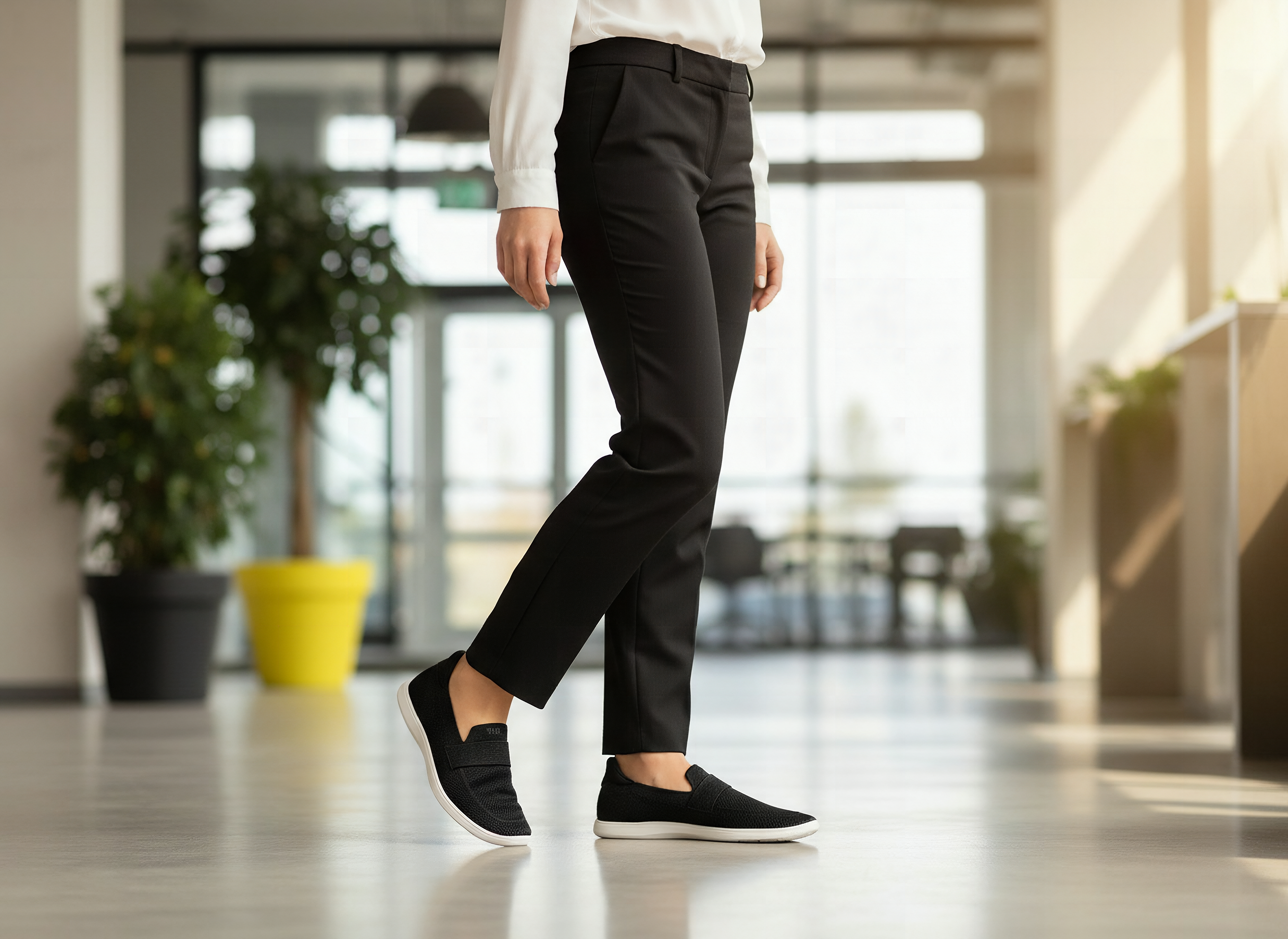 Hike Footwear Valenza - Hands-Free Barefoot Dress Shoe | Slip On Memory Foam Formal Boots | Comfortable Work, Office Dai