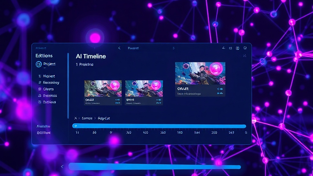 FableCut's browser-based video editor interface showing timeline and project elements.