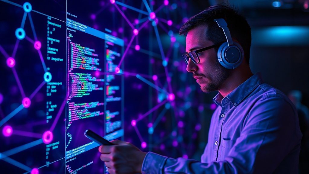 Microsoft engineer using AI-powered code analysis tools on a Windows codebase