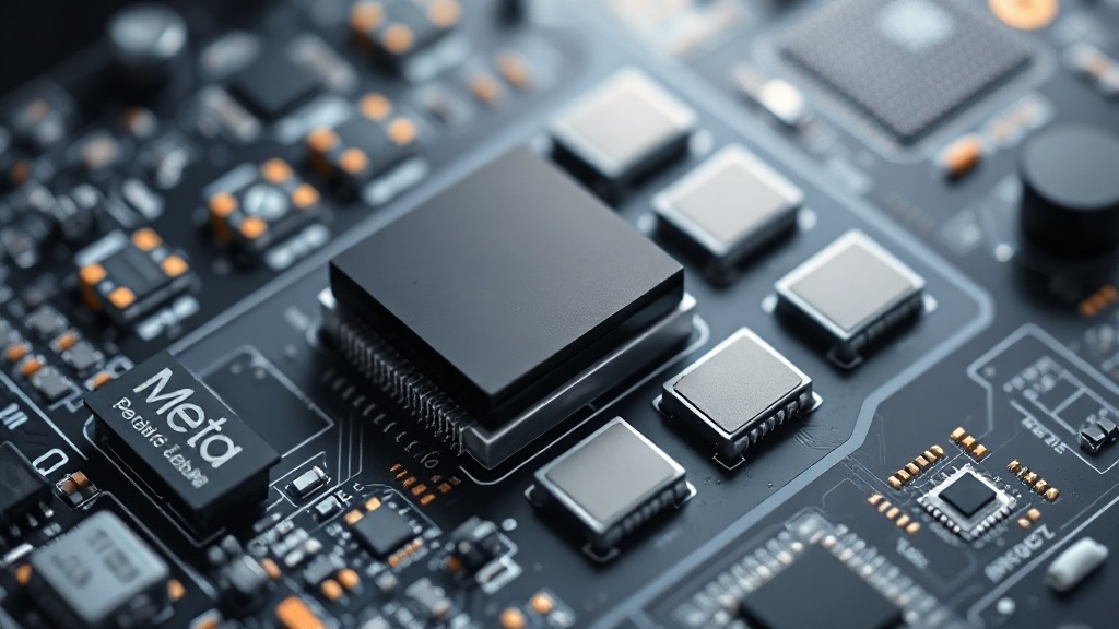 Diagram illustrating Meta's modular AI chip architecture with interchangeable processing units.