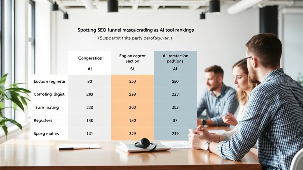 Comparison chart showing AI tool performance metrics across different categories