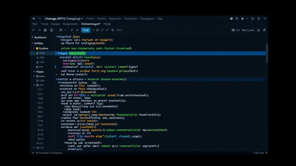 Python Flask application dashboard showing API endpoints for changelog generation