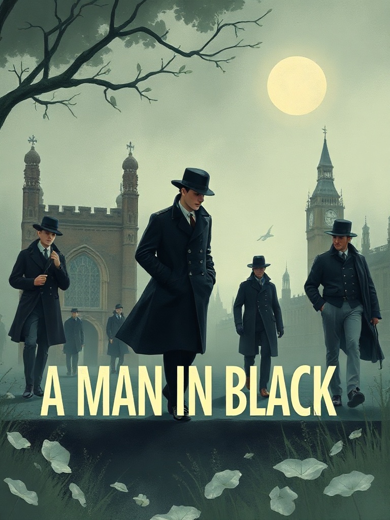 A man in black