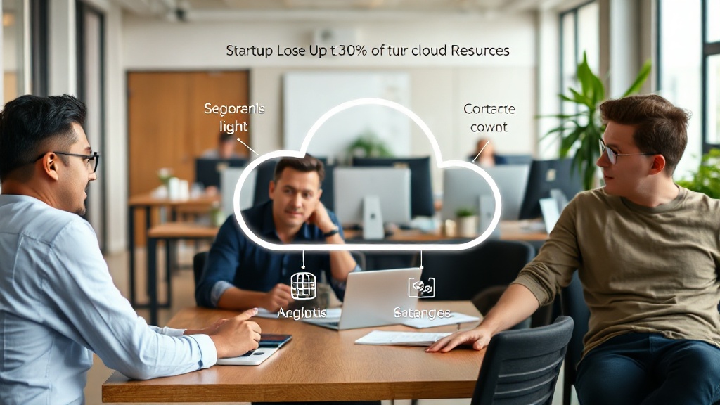 Diagram illustrating common types of idle cloud resources and their impact on spending