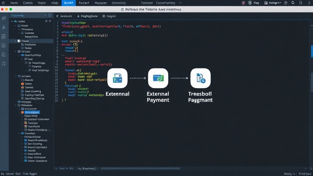 Diagram showing Base44 app architecture with three external payment integration points