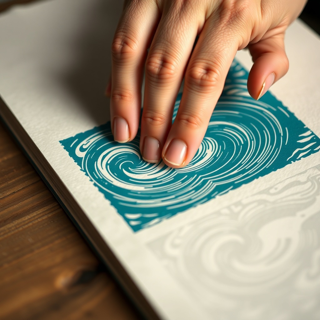 Press, lift, repeat — printmaking is meditation in motion.