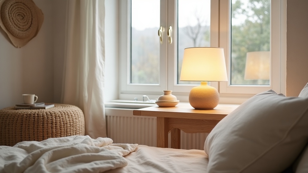 Glass and ceramic lampshades in a Scandinavian style home