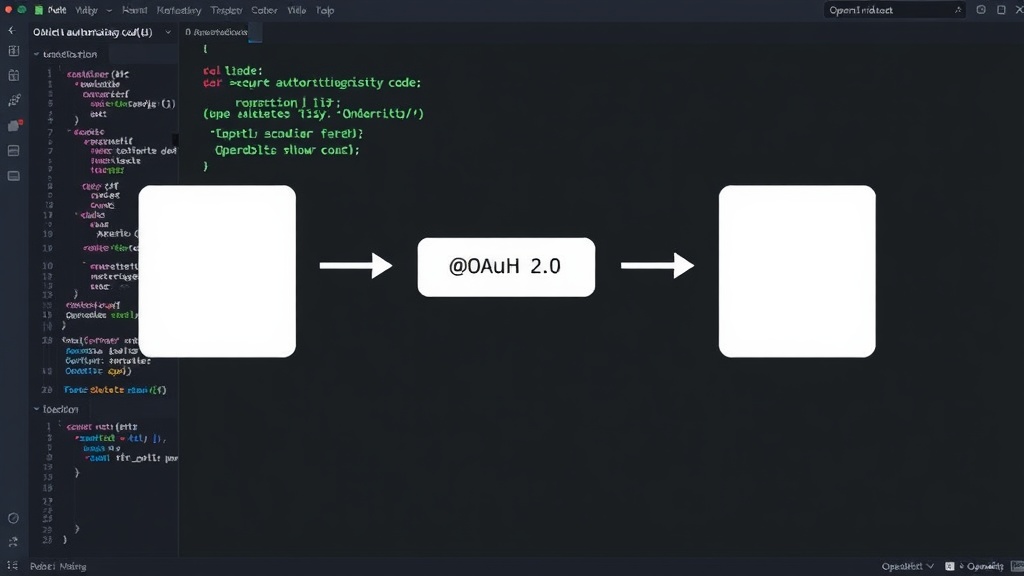 Diagram illustrating the OAuth 2.0 authorization code flow with OpenIddict
