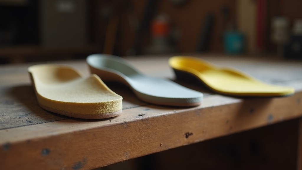 Comparison of thin factory insole versus thick work boot insoles