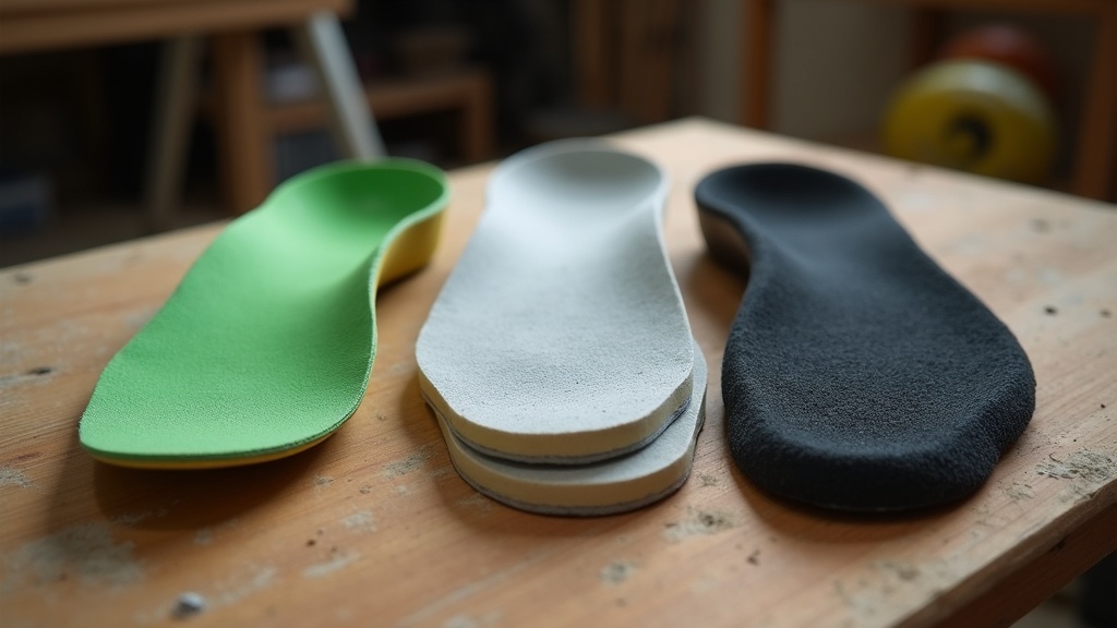 Three top-rated insoles for concrete floors compared side by side