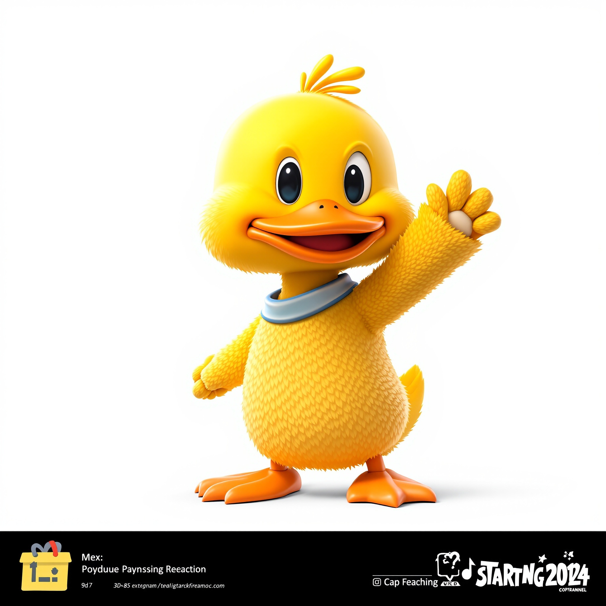 A Psyduck emote where he is raising his arm saying hi