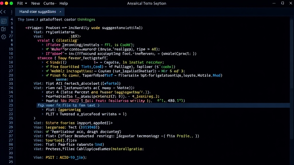 Vim terminal displaying AI code suggestions integrated via a plugin.