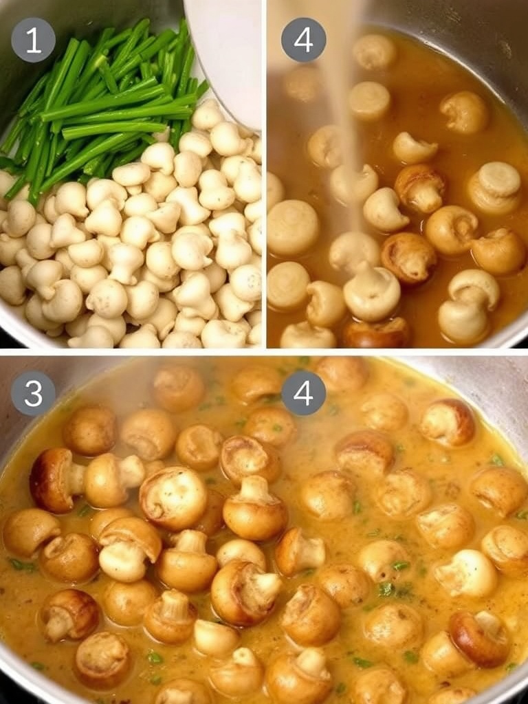 sauce champignon preparation