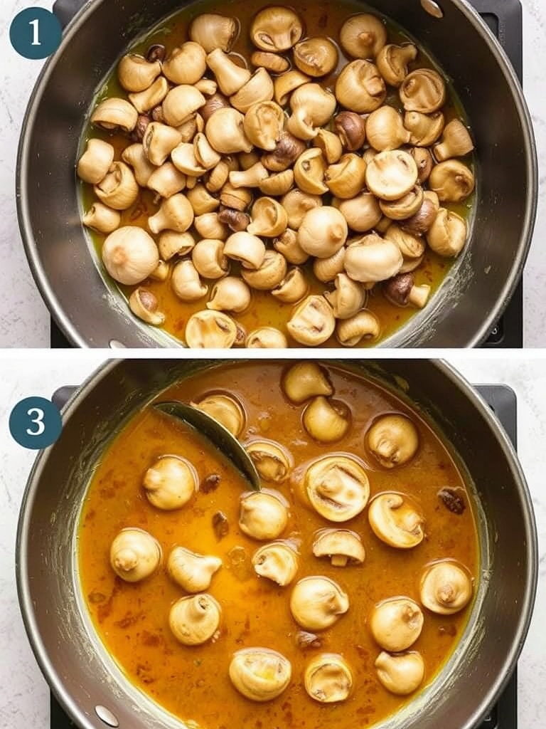 sauce champignon preparation