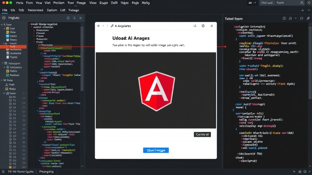 Angular application interface for uploading images for AI analysis