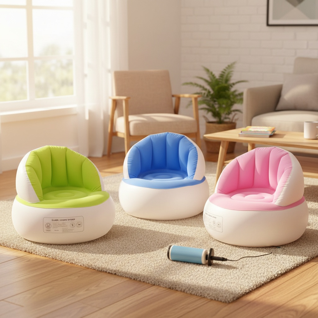 Kids Inflatable Sofa Chair with Foot Pump