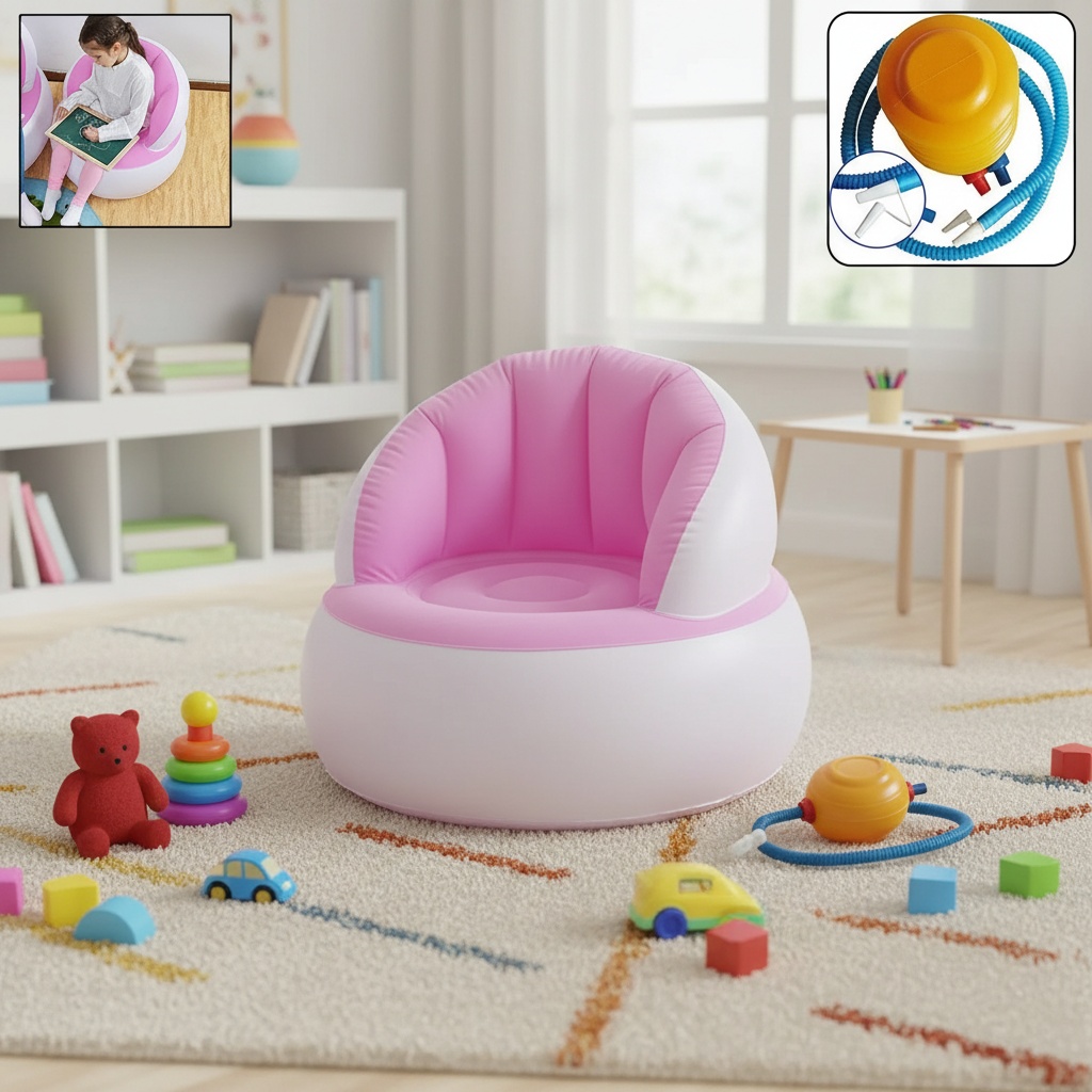 Kids Inflatable Sofa Chair with Foot Pump photo 5
