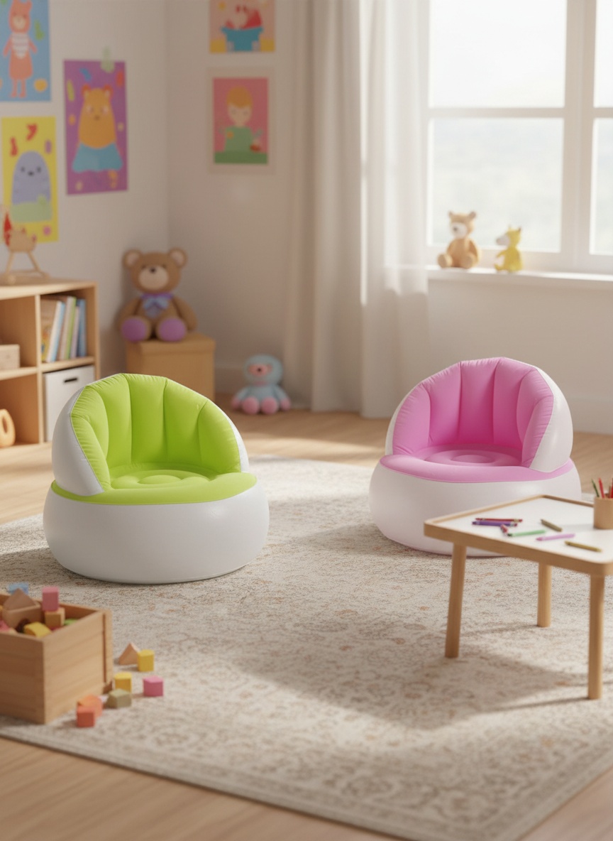 Kids Inflatable Sofa Chair with Foot Pump photo 3