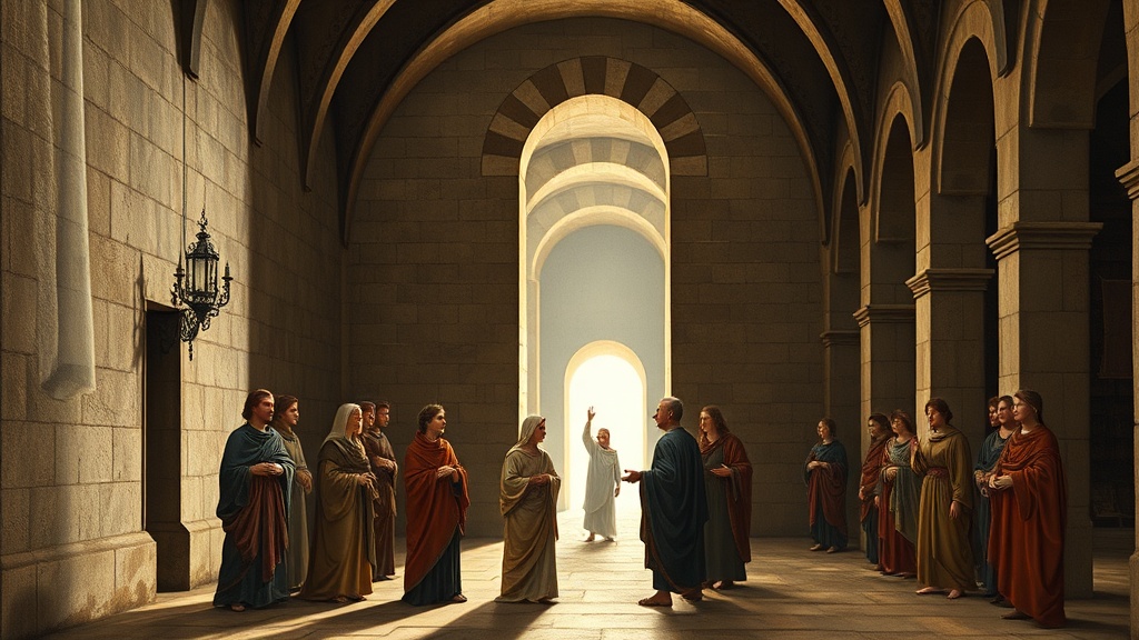 A symbolic scene of open knowledge and guarded access