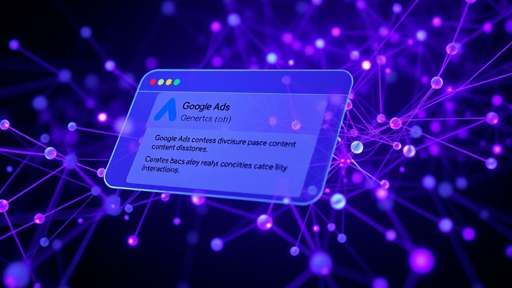 Google Ads interface highlighting AI-generated content disclosure