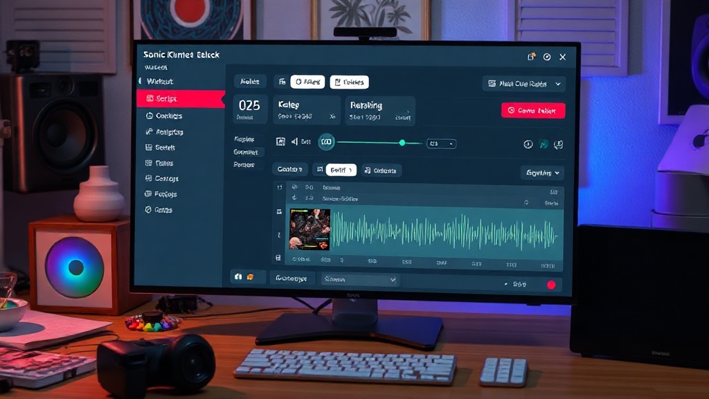 Sonic Kinetic interface showing workout parameters and generated script