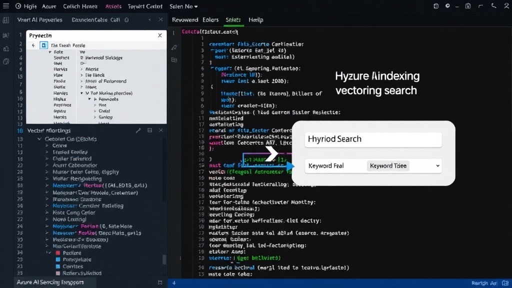 Diagram illustrating Azure AI Search's hybrid indexing combining vector and keyword search capabilities