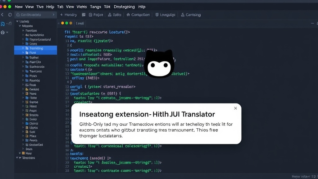 GitHub UI Translator extension icon and brief description of its function