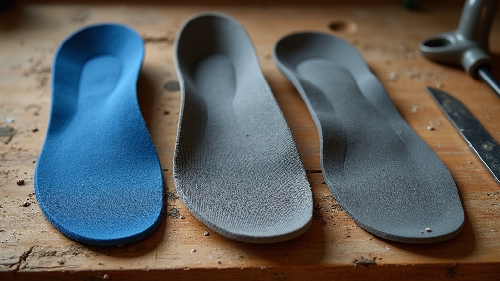 Tres tipos de plantillas para botas de trabajo comparadas