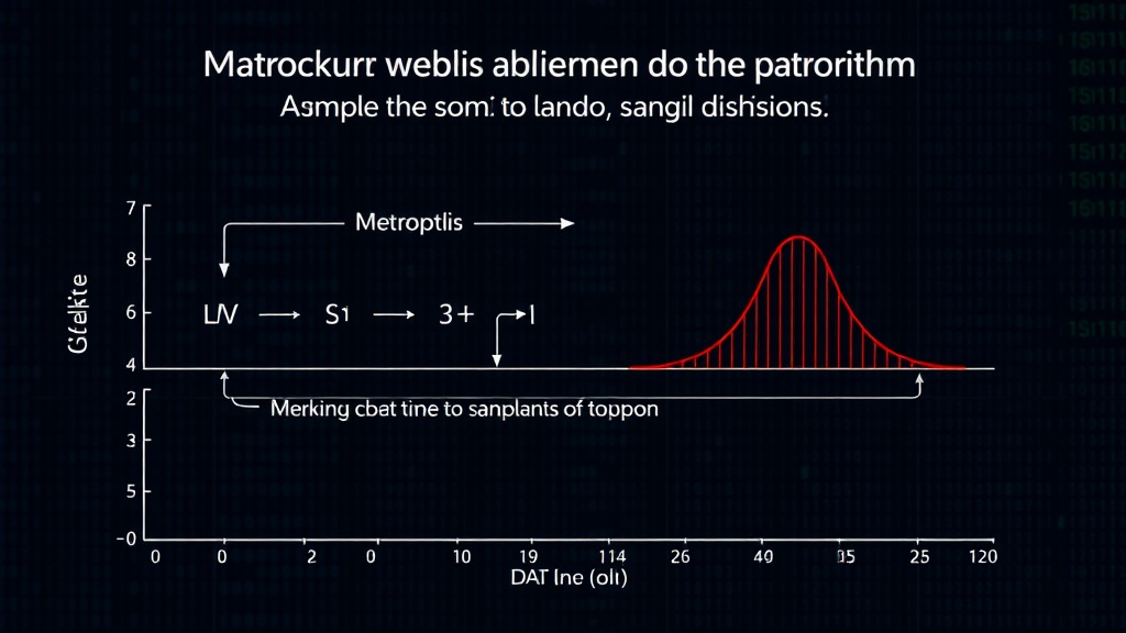 Diagram illustrating the steps of the Metropolis algorithm for sampling a probability distribution