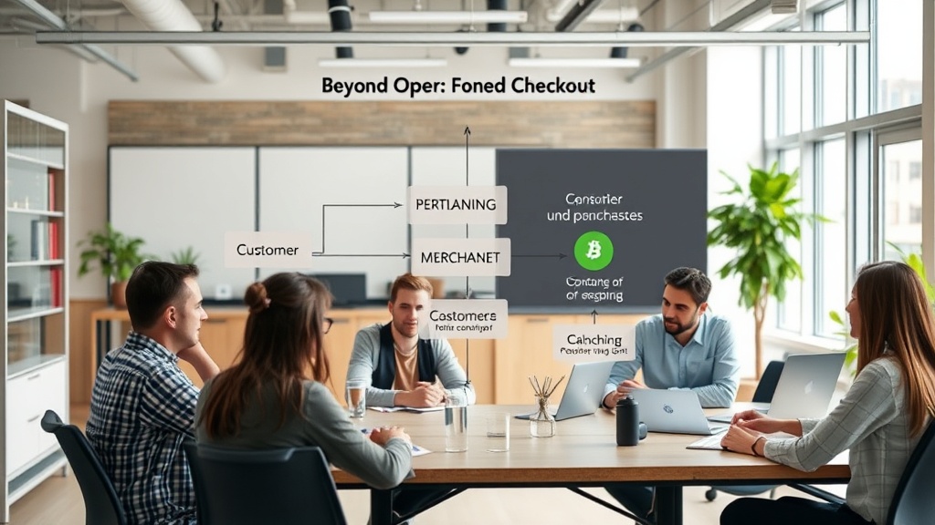 Diagram illustrating the flow of crypto payments from customer to merchant, highlighting operational touchpoints.