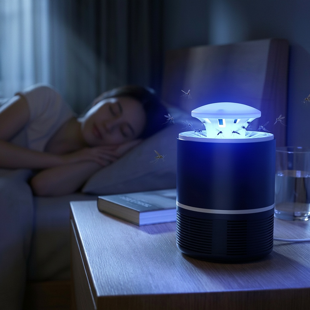 Happy mother with sleeping baby, Zapper visible on dresser