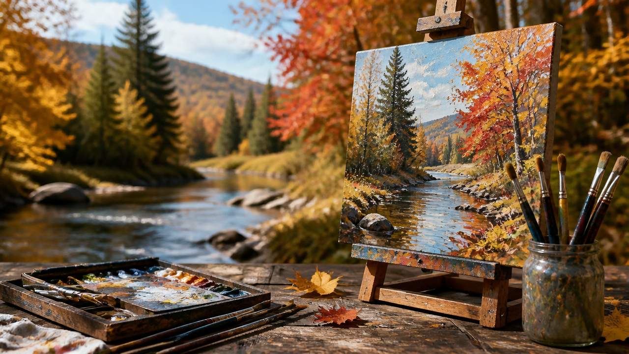 fall canvas painting