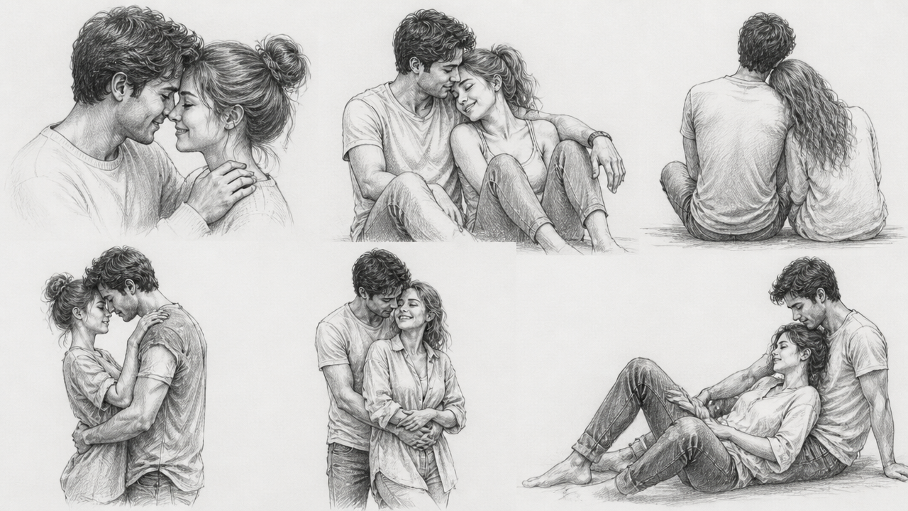 Couple Poses Drawing ideas