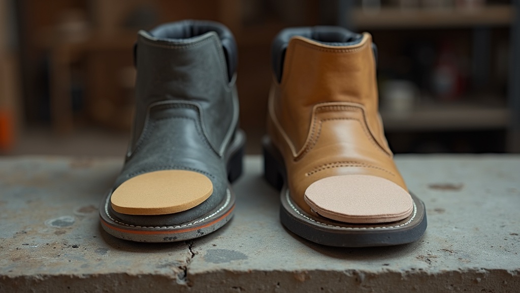 Factory insole versus orthopedic insole comparison inside work boot