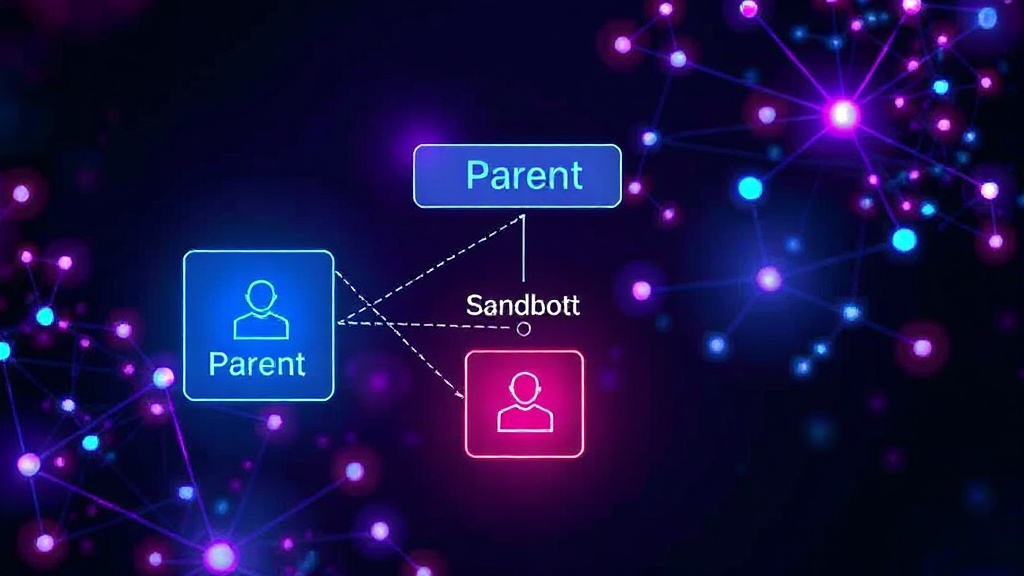 Diagram illustrating a parent process with restricted sandbox and a child process attempting to access wider resources