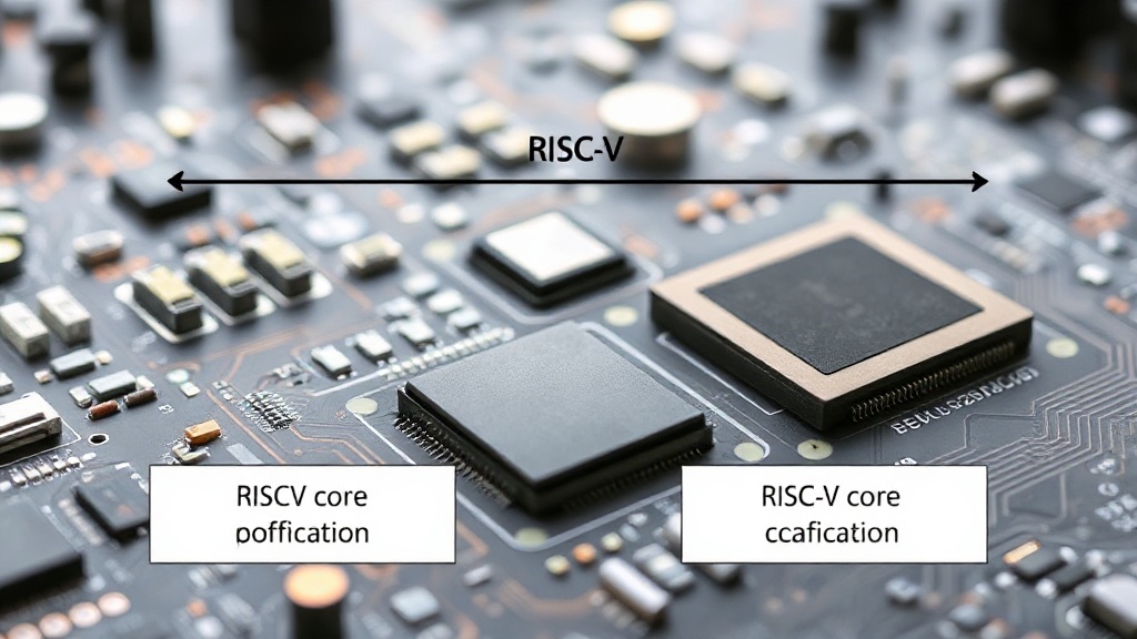 Diagram illustrating the trade-offs between different RISC-V core configurations for SoC design.