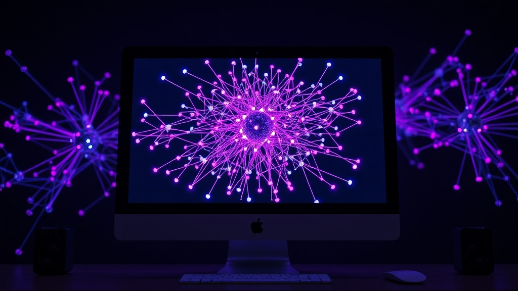 Developer's iMac setup running the ConwAI model locally.