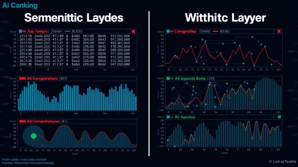Comparison of AI query results with and without a semantic layer