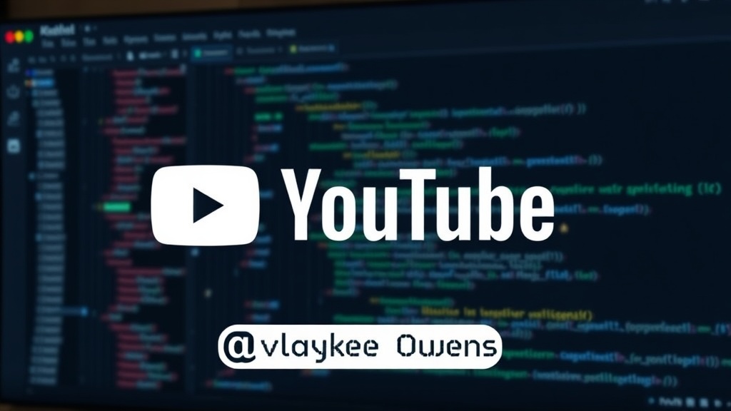 Karlee Owens' YouTube channel banner featuring the @devkingov logo and coding imagery.