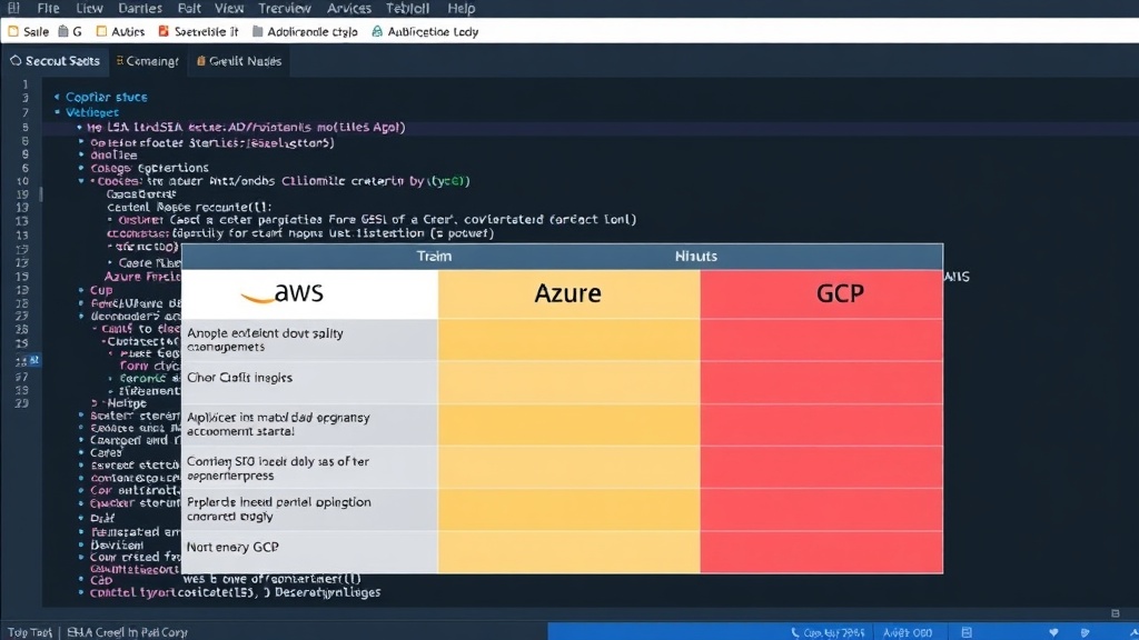 Comparison chart of SLA credit policies for AWS, Azure, and GCP