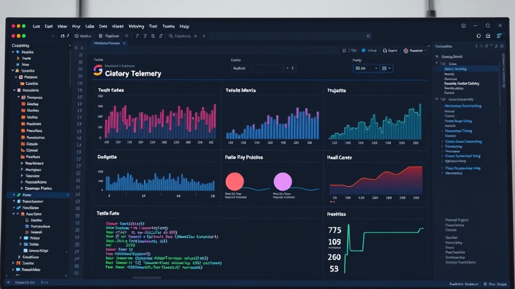Developer's custom dashboard displaying key telemetry metrics for various projects