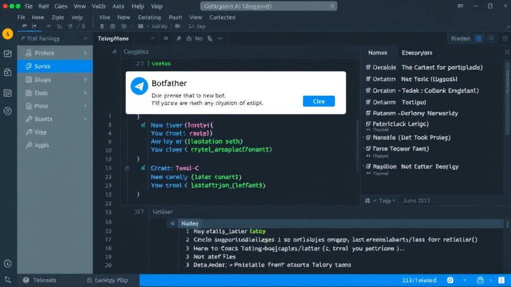 Telegram BotFather interface for creating a new bot