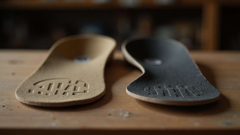 Comparación entre plantilla de fábrica y plantilla aftermarket para botas de trabajo