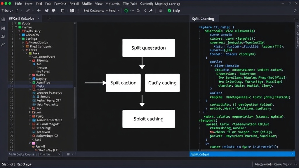 Diagram illustrating EF Core 11's new split query caching mechanism