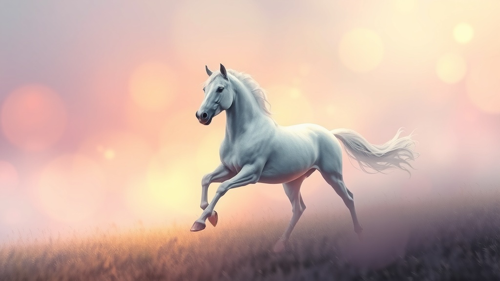 Cavalo Branco Galopando: Proteção Divina e Liberdade