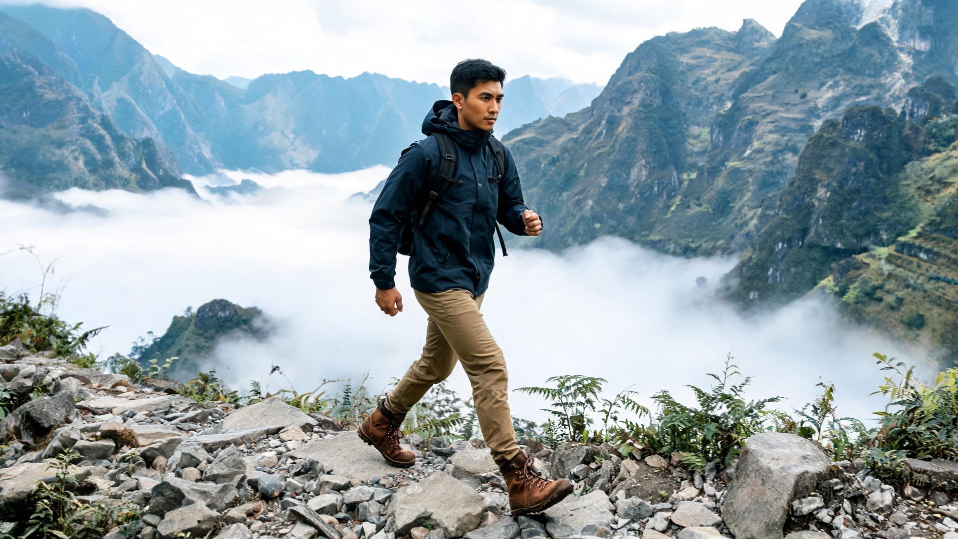 Quần áo leo núi trekking khi đi bộ đường mòn Sapa - trang phục outdoor Việt Nam - ProCamping.vn