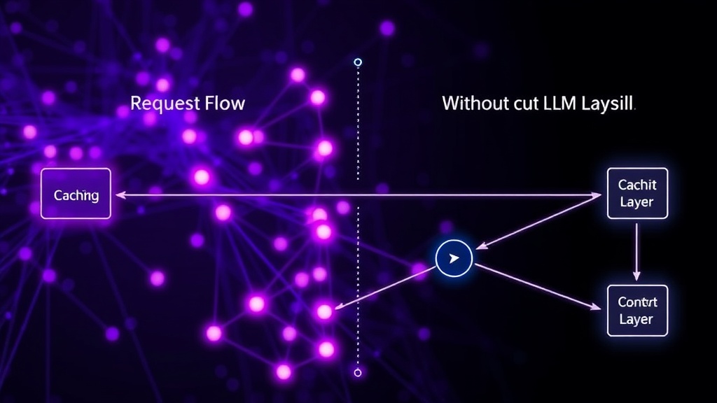 Diagram illustrating a request flow with and without a caching layer